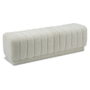  Manufacturer Color_Cream -- Heathrow Cream Boucle Fabric Upholstered Bench IMAGE 1