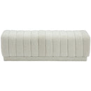  Manufacturer Color_Cream -- Heathrow Cream Boucle Fabric Upholstered Bench IMAGE 3