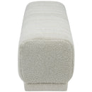 Meridian Heathrow Cream Boucle Fabric Ottoman/Bench IMAGE 4