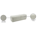  Manufacturer Color_Cream -- Heathrow Cream Boucle Fabric Upholstered Bench IMAGE 7