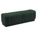  Manufacturer Color_Green -- Heathrow Green Boucle Fabric Upholstered Bench IMAGE 1