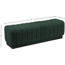  Manufacturer Color_Green -- Heathrow Green Boucle Fabric Upholstered Bench IMAGE 6