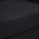 Meridian Kimora Black Linen Textured Fabric Chair IMAGE 8