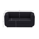  Manufacturer Color_Black -- Meridian Kimora Stationary Fabric Loveseat IMAGE 12