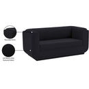  Manufacturer Color_Black -- Meridian Kimora Stationary Fabric Loveseat IMAGE 13