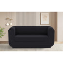  Manufacturer Color_Black -- Meridian Kimora Stationary Fabric Loveseat IMAGE 2