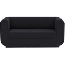  Manufacturer Color_Black -- Meridian Kimora Stationary Fabric Loveseat IMAGE 4