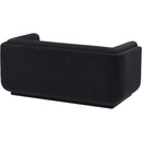  Manufacturer Color_Black -- Meridian Kimora Stationary Fabric Loveseat IMAGE 6