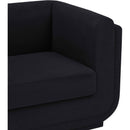  Manufacturer Color_Black -- Meridian Kimora Stationary Fabric Loveseat IMAGE 8