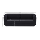 Meridian Kimora Black Linen Textured Fabric Sofa IMAGE 12