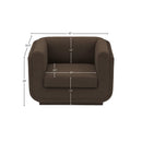  Manufacturer Color_Brown -- Kimora Brown Linen Textured Fabric Upholstered Chair IMAGE 10