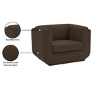  Manufacturer Color_Brown -- Kimora Brown Linen Textured Fabric Upholstered Chair IMAGE 11