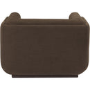  Manufacturer Color_Brown -- Kimora Brown Linen Textured Fabric Upholstered Chair IMAGE 3