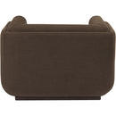 Meridian Kimora Brown Linen Textured Fabric Chair IMAGE 3