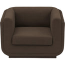  Manufacturer Color_Brown -- Kimora Brown Linen Textured Fabric Upholstered Chair IMAGE 5