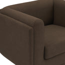  Manufacturer Color_Brown -- Kimora Brown Linen Textured Fabric Upholstered Chair IMAGE 7