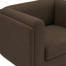 Meridian Kimora Brown Linen Textured Fabric Chair IMAGE 7