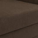 Meridian Kimora Brown Linen Textured Fabric Chair IMAGE 8