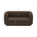 Meridian Kimora Brown Linen Textured Fabric Loveseat IMAGE 12