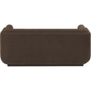  Manufacturer Color_Brown -- Kimora 64.5" Brown Linen Textured Fabric Upholstered Loveseat IMAGE 3