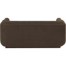 Meridian Kimora Brown Linen Textured Fabric Loveseat IMAGE 3