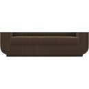 Meridian Kimora Brown Linen Textured Fabric Loveseat IMAGE 7