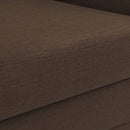 Meridian Kimora Brown Linen Textured Fabric Sofa IMAGE 10