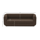  Manufacturer Color_Brown -- Kimora 86.5" Brown Linen Textured Fabric Upholstered Sofa IMAGE 12