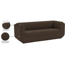  Manufacturer Color_Brown -- Kimora 86.5" Brown Linen Textured Fabric Upholstered Sofa IMAGE 13