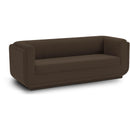  Manufacturer Color_Brown -- Kimora 86.5" Brown Linen Textured Fabric Upholstered Sofa IMAGE 1