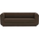  Manufacturer Color_Brown -- Kimora 86.5" Brown Linen Textured Fabric Upholstered Sofa IMAGE 4