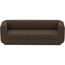 Meridian Kimora Brown Linen Textured Fabric Sofa IMAGE 5