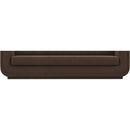 Meridian Kimora Brown Linen Textured Fabric Sofa IMAGE 7