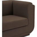  Manufacturer Color_Brown -- Kimora 86.5" Brown Linen Textured Fabric Upholstered Sofa IMAGE 8