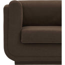  Manufacturer Color_Brown -- Kimora 86.5" Brown Linen Textured Fabric Upholstered Sofa IMAGE 9