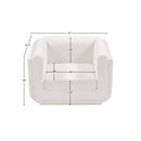  Manufacturer Color_Cream -- Kimora Cream Linen Textured Fabric Upholstered Chair IMAGE 12