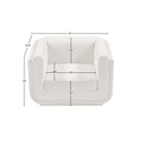 Meridian Kimora Cream Linen Textured Fabric Chair IMAGE 12