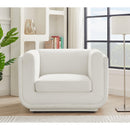  Manufacturer Color_Cream -- Kimora Cream Linen Textured Fabric Upholstered Chair IMAGE 2