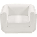  Manufacturer Color_Cream -- Kimora Cream Linen Textured Fabric Upholstered Chair IMAGE 5