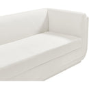  Manufacturer Color_Cream -- Kimora 64.5" Cream Linen Textured Fabric Upholstered Loveseat IMAGE 10