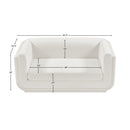  Manufacturer Color_Cream -- Kimora 64.5" Cream Linen Textured Fabric Upholstered Loveseat IMAGE 12