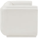 Meridian Kimora Cream Linen Textured Fabric Loveseat IMAGE 6