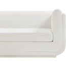  Manufacturer Color_Cream -- Kimora 64.5" Cream Linen Textured Fabric Upholstered Loveseat IMAGE 7