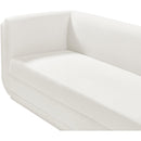 Meridian Kimora Cream Linen Textured Fabric Loveseat IMAGE 9