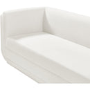  Manufacturer Color_Cream -- Kimora 64.5" Cream Linen Textured Fabric Upholstered Loveseat IMAGE 9