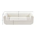  Manufacturer Color_Cream -- Kimora 86.5" Cream Linen Textured Fabric Upholstered Sofa IMAGE 12