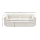 Meridian Kimora Cream Linen Textured Fabric Sofa IMAGE 12