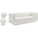  Manufacturer Color_Cream -- Kimora 86.5" Cream Linen Textured Fabric Upholstered Sofa IMAGE 13