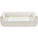 Meridian Kimora Cream Linen Textured Fabric Sofa IMAGE 5
