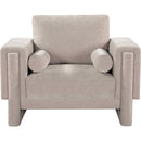  Manufacturer Color_Beige -- Meridian Madeline Stationary Fabric Chair IMAGE 4